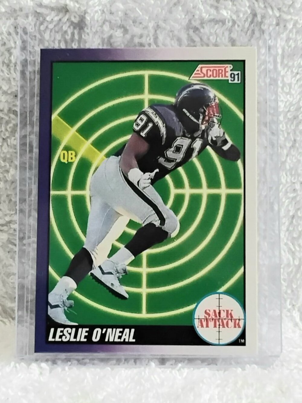 5/$20 Mint 1991 Score Leslie O'Neal Sack Attack NFL Card 657!!